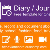 Did you know that MS OneNote makes a perfect diary / journal? Here’s a free Template to get you started. Please share.