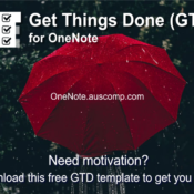 Download the “Get Things Done” GTD template for OneNote.