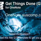 Download the “Get Things Done” template for OneNote. Please RT. https://onenote.auscomp.com  #free #template #onenote #GTD #goalsetting #achivementunlocked