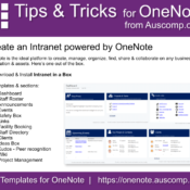 Tips and Tricks for OneNote users: Create an Intranet powered by OneNote. Please share.