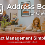 Address Book for OneNote – Contact Management Simplified. Please Share.