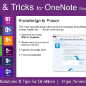 Tips and Tricks for OneNote users: Create your own Wiki using OneNote. Knowledge is Power. Please share.