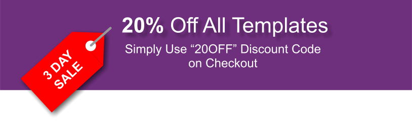 Twenty percent discount code on all templates for OneNote