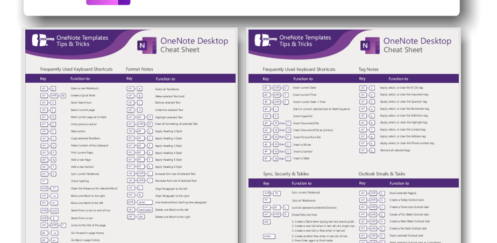 MS OneNote Cheat Sheet