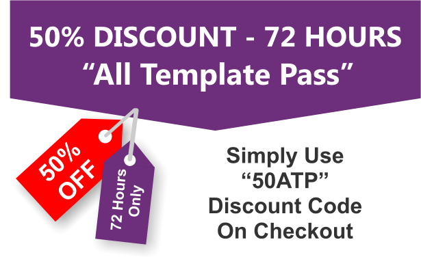 50PercentDiscount on All Template Pass