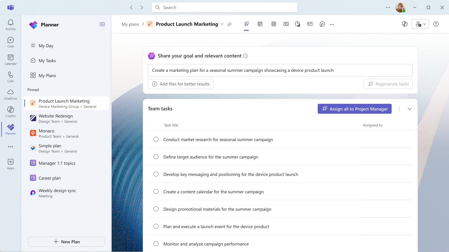 Generated tasks